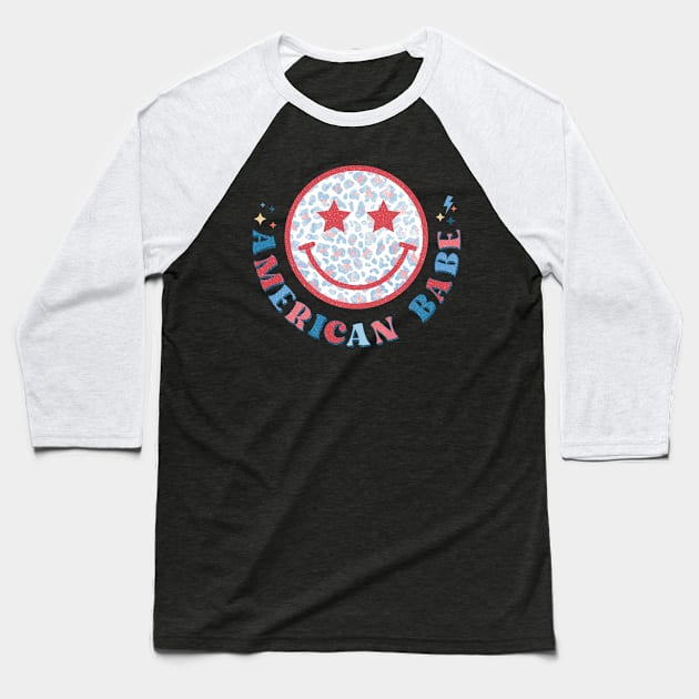 American Baby 4th of July Design Baseball T-Shirt by Kribis